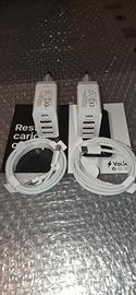 Lotto di 2 Kit Completi Caricatore + 2 Cavi USB-C