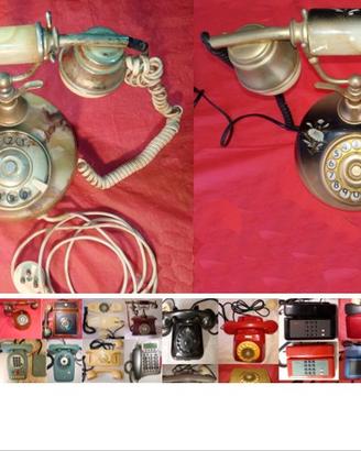Telefoni vintage in pietra onice, e altri telefoni