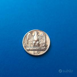 Aquilotto - moneta in argento da 5 Lire del 1927