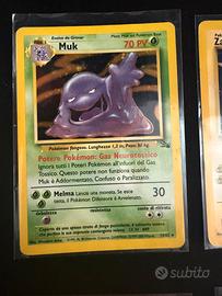 Pokémon Fossil 1999 ITA Muk Holo Zapdos Vintage
