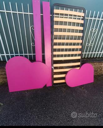 struttura letto cuore 