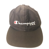Cappello Champion U.S.A./logo/cotone nero/vintage