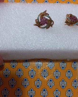 Orecchini a clip in oro 750 18kt anni 60"