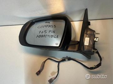Specchietto retrovisore jeep compass dx sx 12 pin