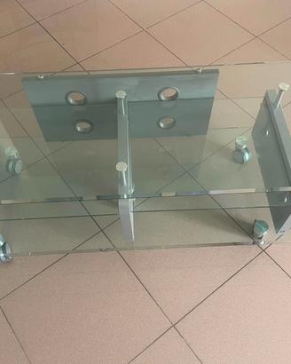 Vano porta TV in vetro e metallo dal design modern