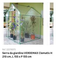 Serra da giardino nuova e ancora imballata