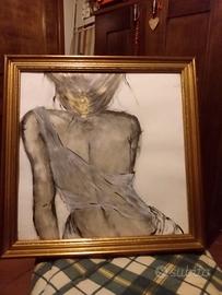 dipinti  fatti a mano  con  materiale casuale 