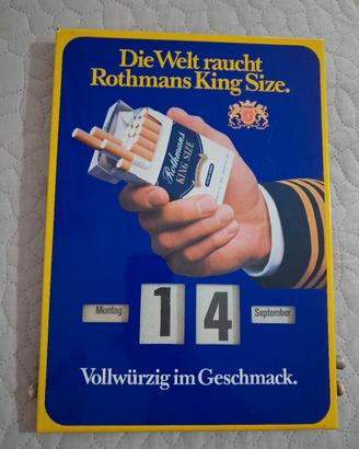 calendario perpetuo vintage funzionante  rothmans