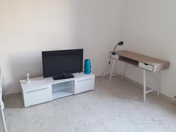 Porta TV bianco con luci led