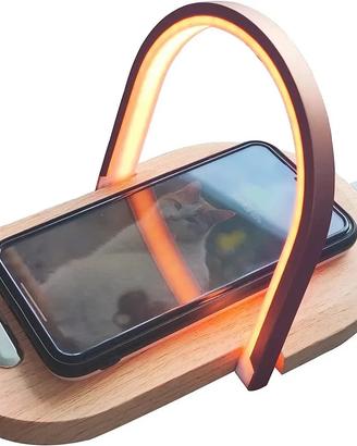 Stand ricarica wireless con lampada led dimmerable