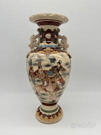 Vaso giapponese orientale Satsuma vintage d epoca