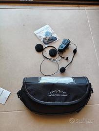 borsa manubrio moto e auricolari 