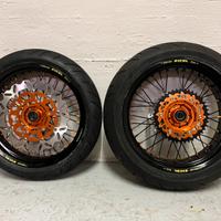 Cerchi 17 Excel Faba motard ktm GOMMATI NUOVI