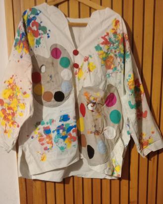 costume carnevale da artista pittore fatto a mano 