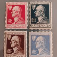francobolli Italia Regno 1927 centenario Volta 