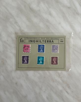 Francobolli collezione Inghilterra 1972