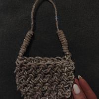 Borsa di cordino strass