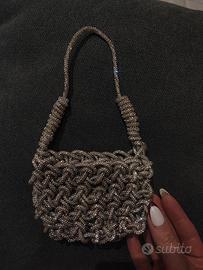 Borsa di cordino strass