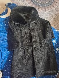cappoto de pelliccia persiano e collo volpe