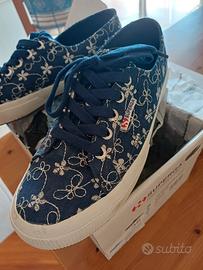 Superga Donna 38 People shoes of Italy Blue-Silver