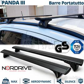 Barre Portatutto per Fiat Panda in Alluminio Nero
