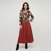 Camicia Chika Marrone Fantasia Fiocco T. Unica