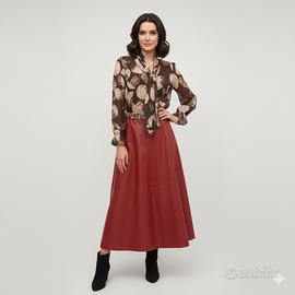 Camicia Chika Marrone Fantasia Fiocco T. Unica