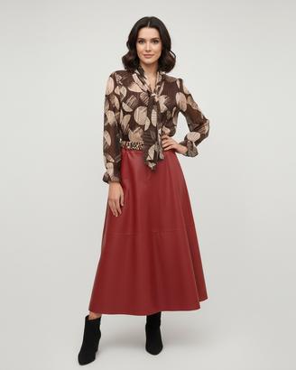 Camicia Chika Marrone Fantasia Fiocco T. Unica