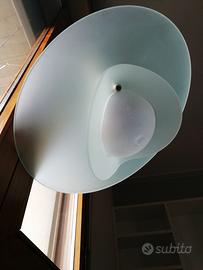 Lampadario vetro satinato verdino