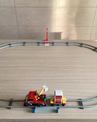 LEGO FERROVIA CIRCUITO CON CAMION E ACCESSORI