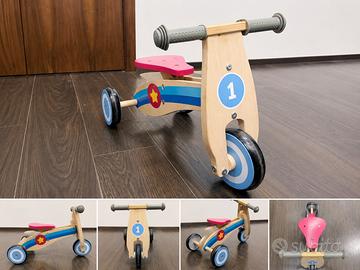 🛴 Triciclo in legno per bambini - Legno vero
