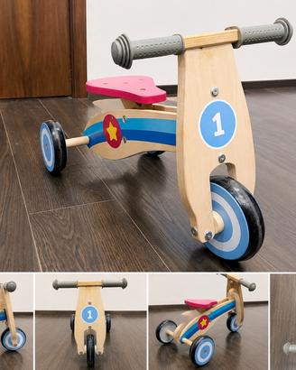 🛴 Triciclo in legno per bambini - Legno vero