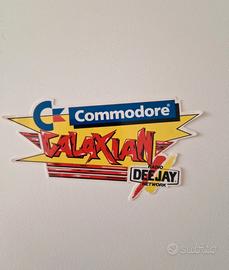 Adesivo vintage anni 80 Commodore Galaxian Deejay 