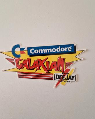 Adesivo vintage anni 80 Commodore Galaxian Deejay 