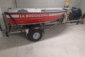 Bass boat Kimple + carrello Ellebi revisione 02/28