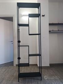 Libreria in metallo nera