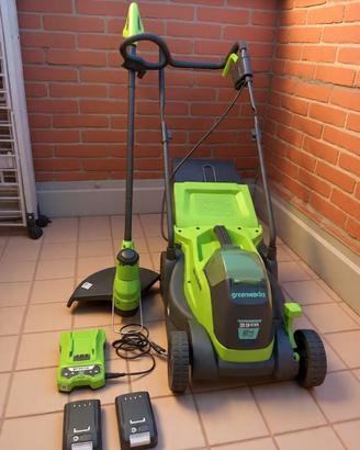 Tosaerba elettrico + taglia bordi 24 volt