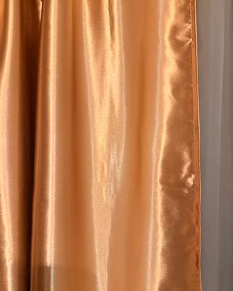 tenda grande effetto raso colore oro con asola