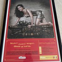 Raro manifesto pubblicitario Gioco del Lotto