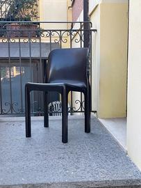 Artemide sedia Selene Vico Magistretti marrone