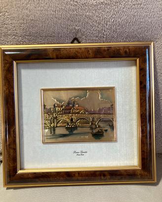 Quadro Roma sparita du lastra in argento