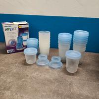 2 Set Vasetti Conservalatte Philips Avent