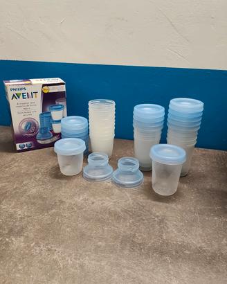2 Set Vasetti Conservalatte Philips Avent