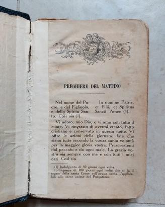 Antico libretto di preghiere / devozionario fine '