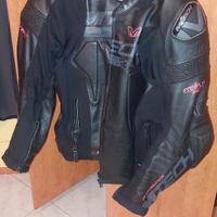 giacca PELLE traforata moto MTECH airbag ready
