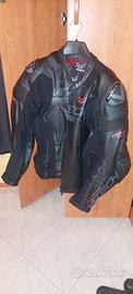 giacca PELLE traforata moto MTECH airbag ready