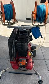 Compressore con abbacchiatori e seghetto potatura