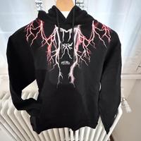 Felpa Nera Phobia con cappuccio