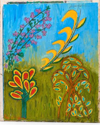 Composizione vegetale - olio su tela 50x40
