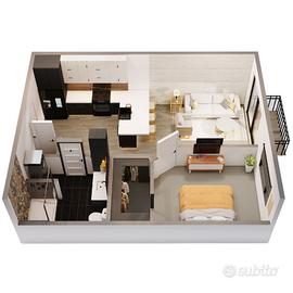 Ampio bilocale con balcone - M5 Argonne